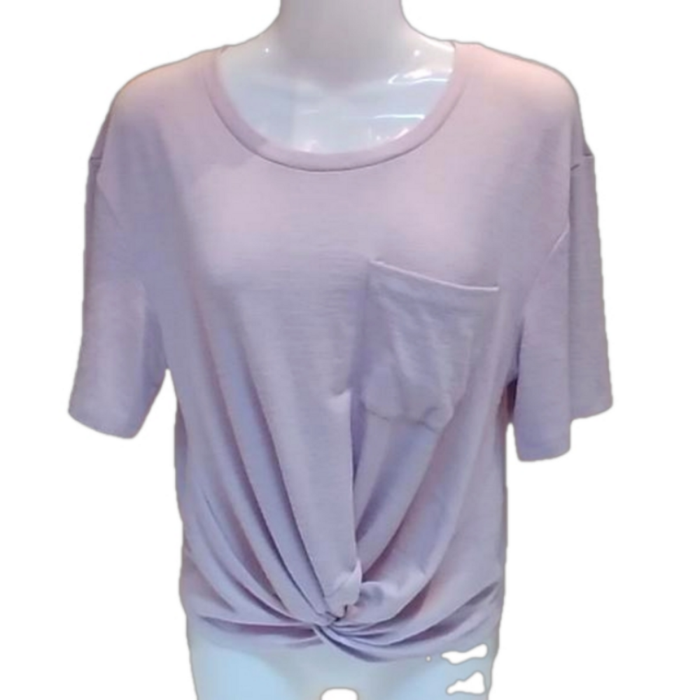 Lavender Knot Front Women's Top